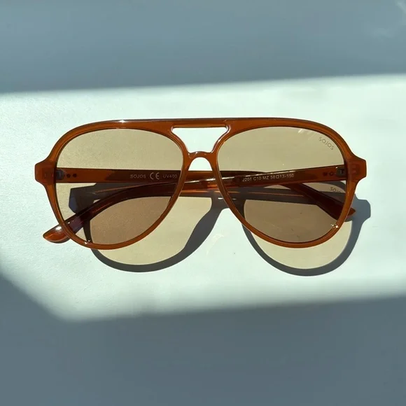 Brown Aviator Sunglasses - Picture 1 of 9